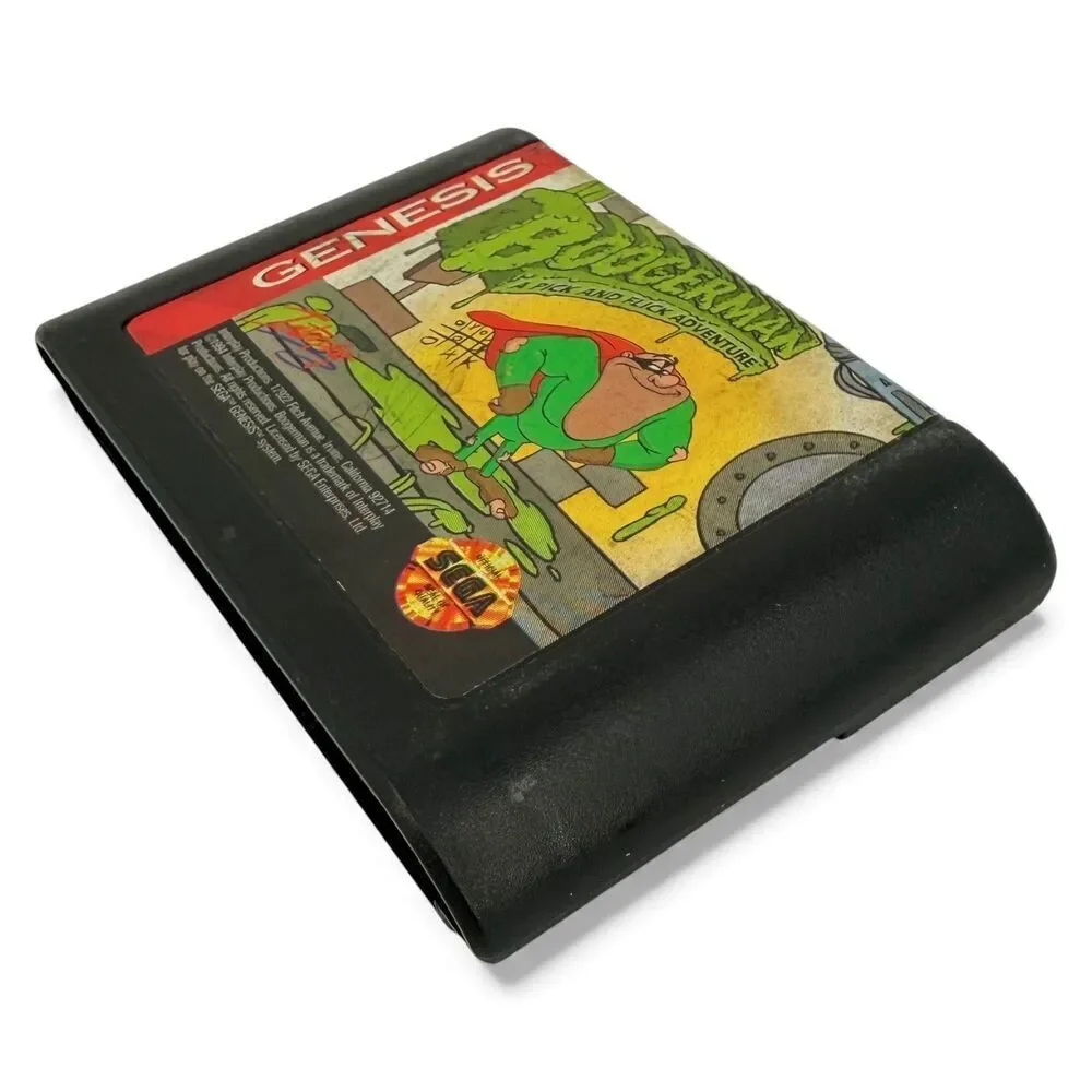 Sega Genesis Boogerman A Pick and Flick Adventure Game Cartridge 16-Bit